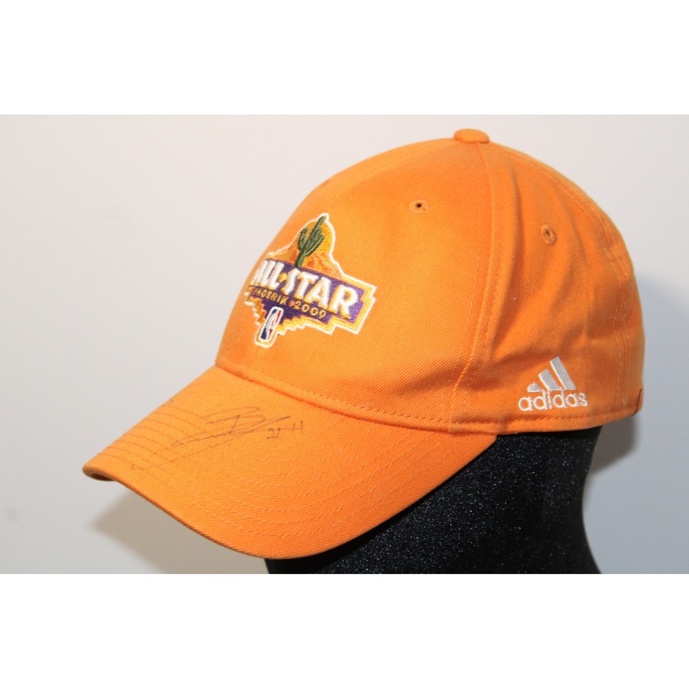 Adidas NBA All-Star Phoenix 2009 Orange Adjustable Hat Signed Autograph PHX 09